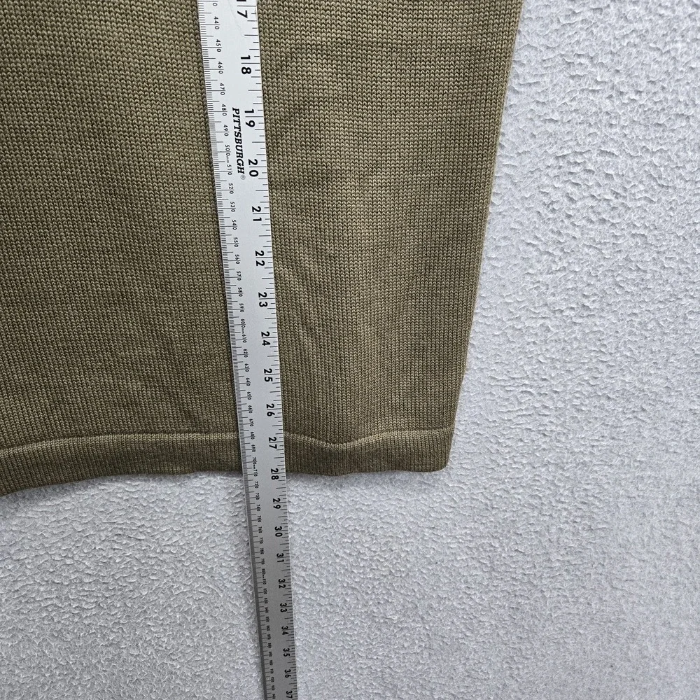 VINTAGE The North Face Men Sweatshirt L Olive A5 Wool Embroidered Quarter Zip